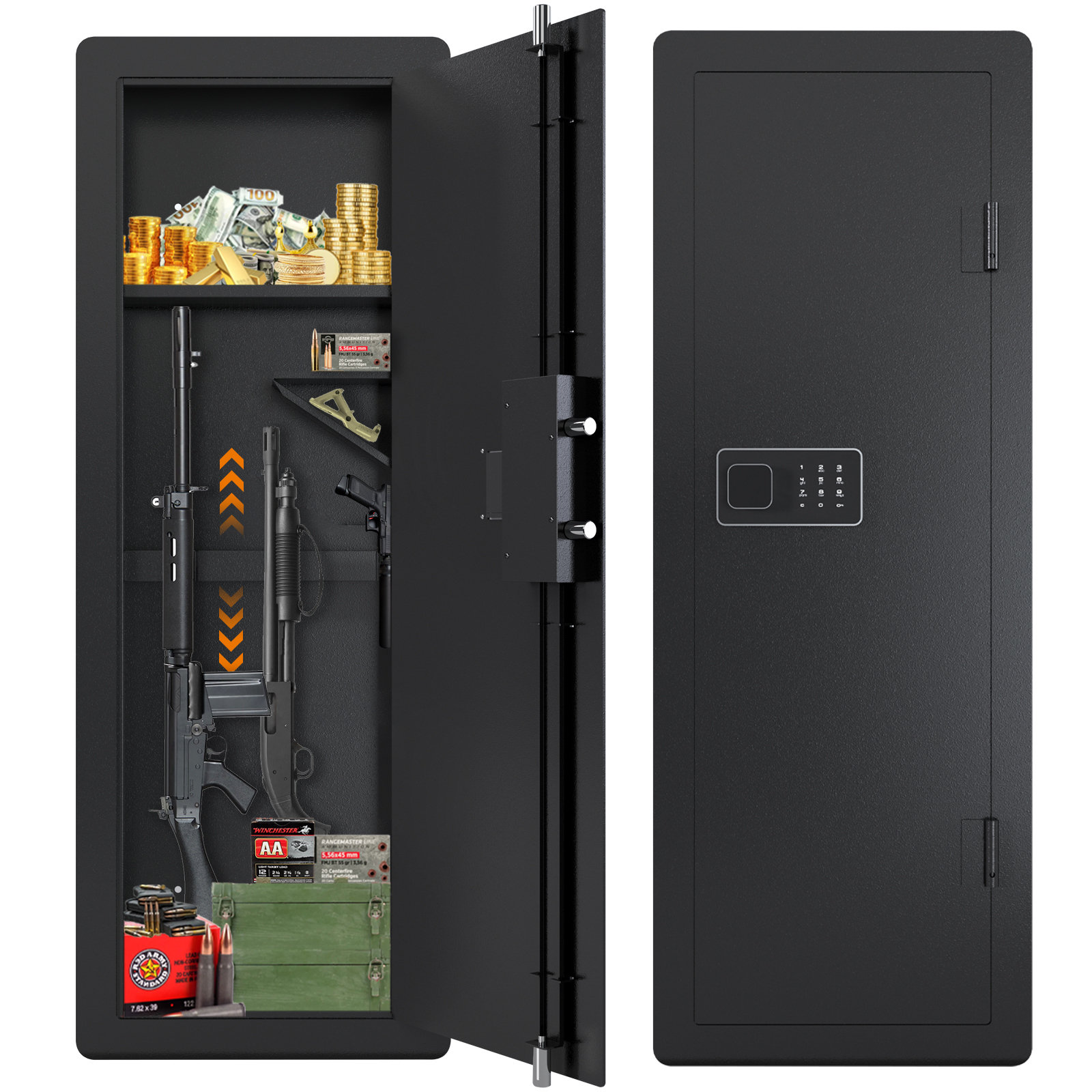 Kaer 45" Wall Gun Safe, Gun Safes & Wall Safes Between the